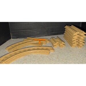 LOT of 10 Brown Tan GeoTrax Trains Tracks Straight Curve Switch Plastic